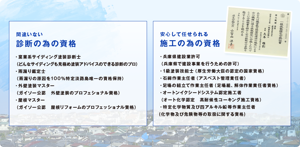 診断のための資格　施工のための資格