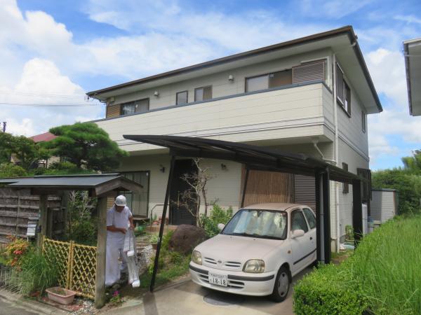洲本市五色町上堺S様邸 外壁・塗装+金属サイディング工事 屋根・カバー工法工事